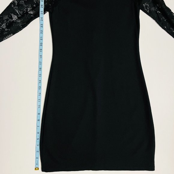 French Connection Short Black Long Sleeve Dress in Women's Size 10 - Picture 7 of 11